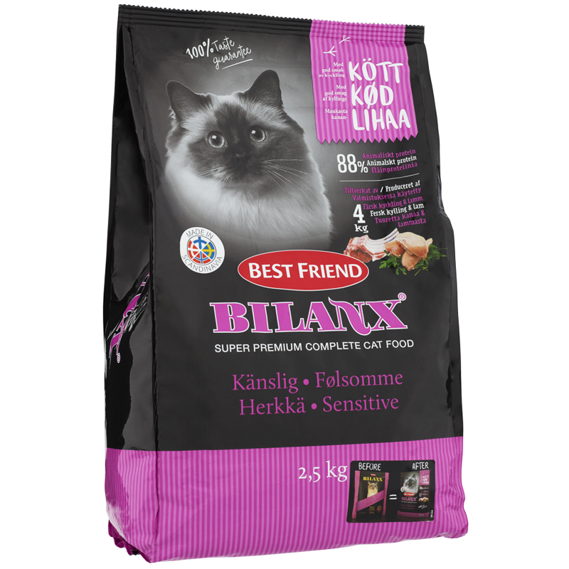 Kissanruoka "Sensitive" 2,5kg - 60% alennus