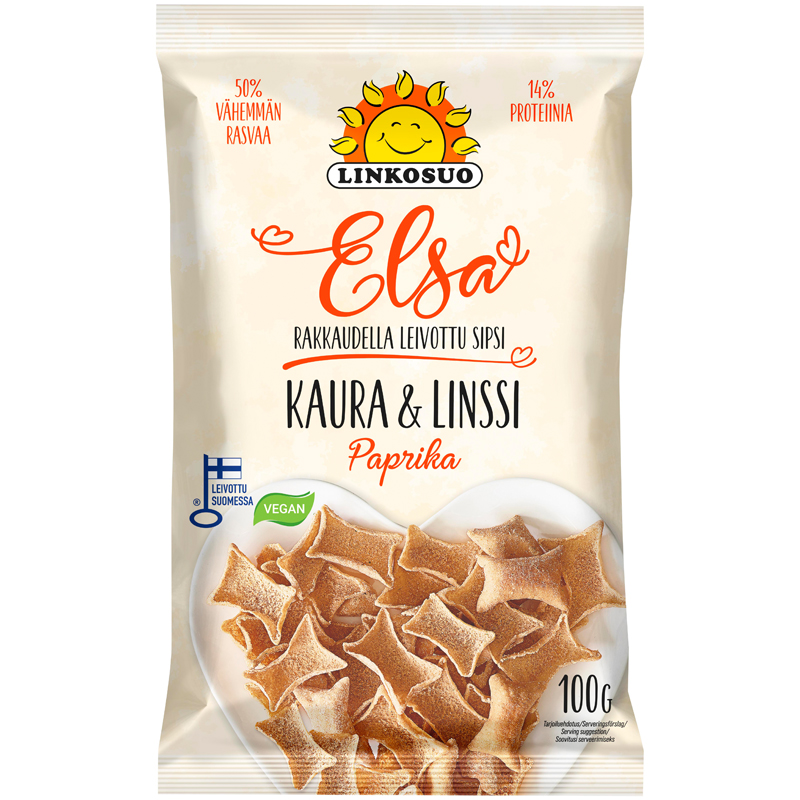 Kaura & Linssisipsit Paprika - 25% alennus