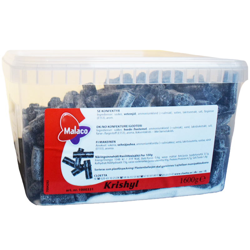 Laatikollinen Lakritsimakeisia 1,6kg - 70% alennus