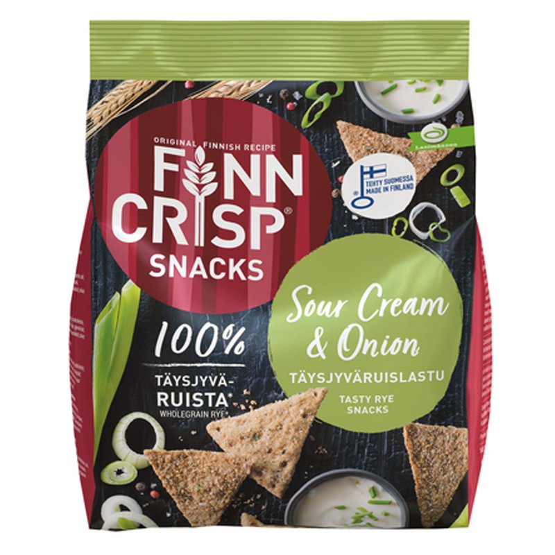 Täysjyväruislastut Sour Cream & Onion - 24% alennus