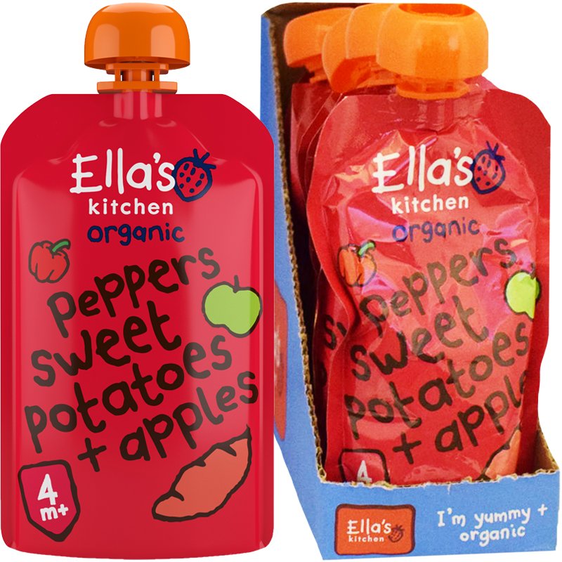 Luomu Lastenruoka Peppers, Sweet Potatoes & Apples 7kpl - 51% alennus