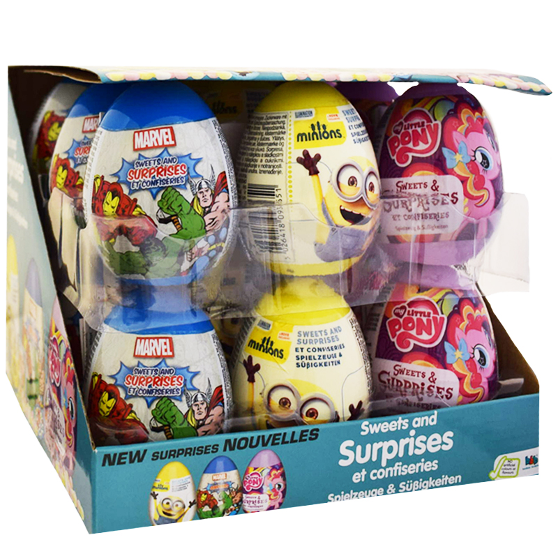 Laatikollinen Yllätysmunia "Sweets & Surprises" 18 x 10g - 60% alennus