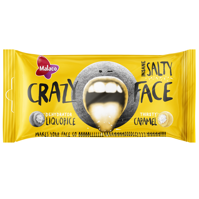 Malaco Crazy Face Salty 60g - 51% alennus