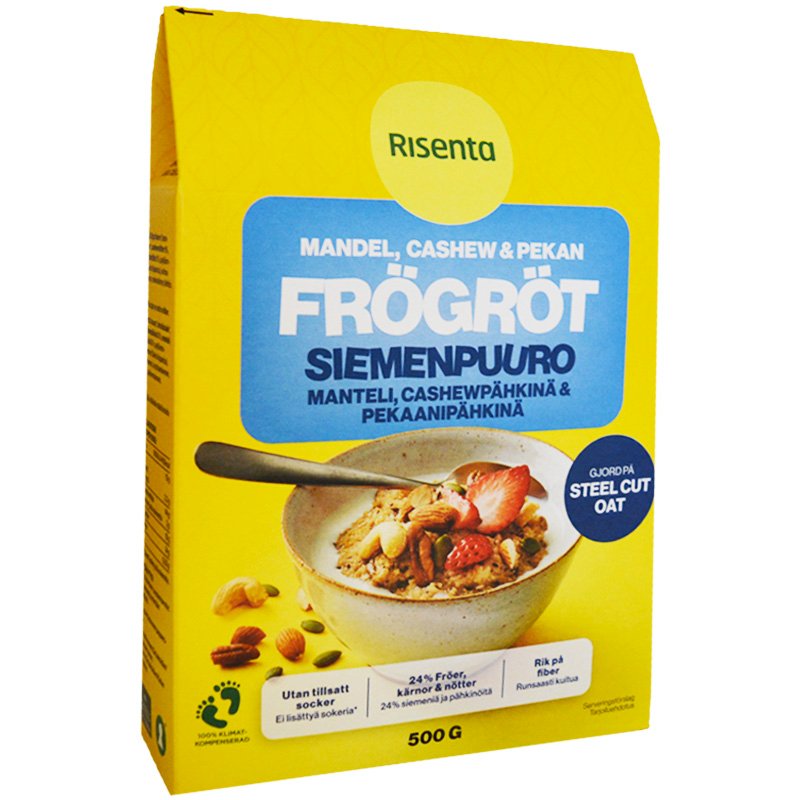 Siemenpuuro "Manteli, cashew & pekaani" 500 g - 29% alennus