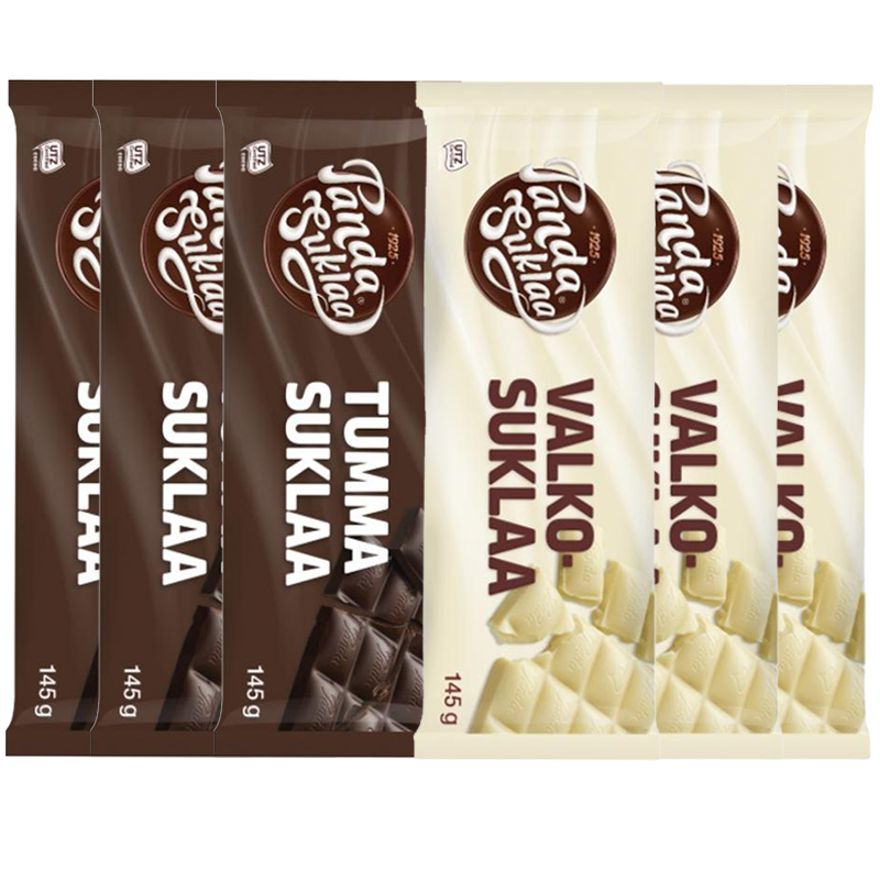 Panda Suklaalevyt 6kpl - 30% alennus