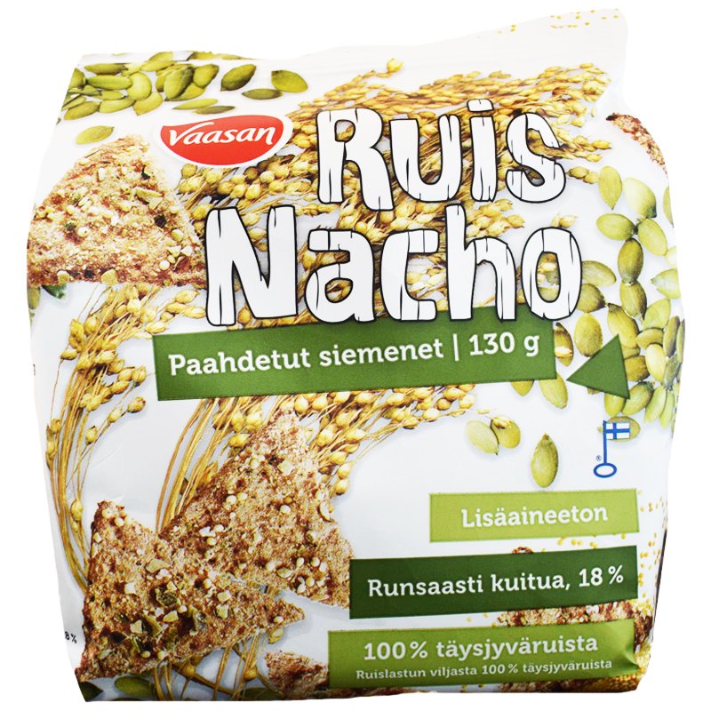 Ruisnachot "Paahdetut Siemenet" 130g - 22% alennus