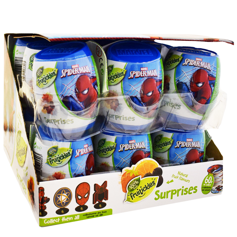 Laatikollinen Viinikumimakeisia "Spider-Man" 18 x 6g - 80% alennus