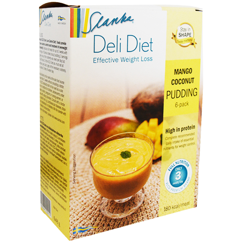 Ateriankorvike "Mango & Coconut Pudding" 6 x 46 g - 20% alennus