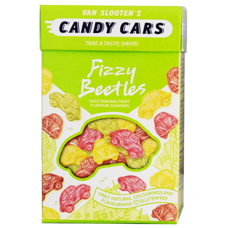 Karkkiautot "Fizzy Beetle" 225g - 65% alennus