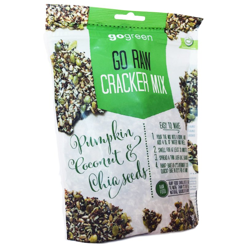 Keksilajitelma "Rawfood Crackers" 300 g - 60% alennus