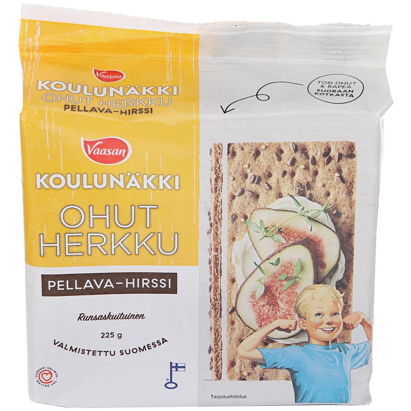 Täysjyväruisnäkkileipä Pellava ja Hirssiripottelulla - 18% alennus
