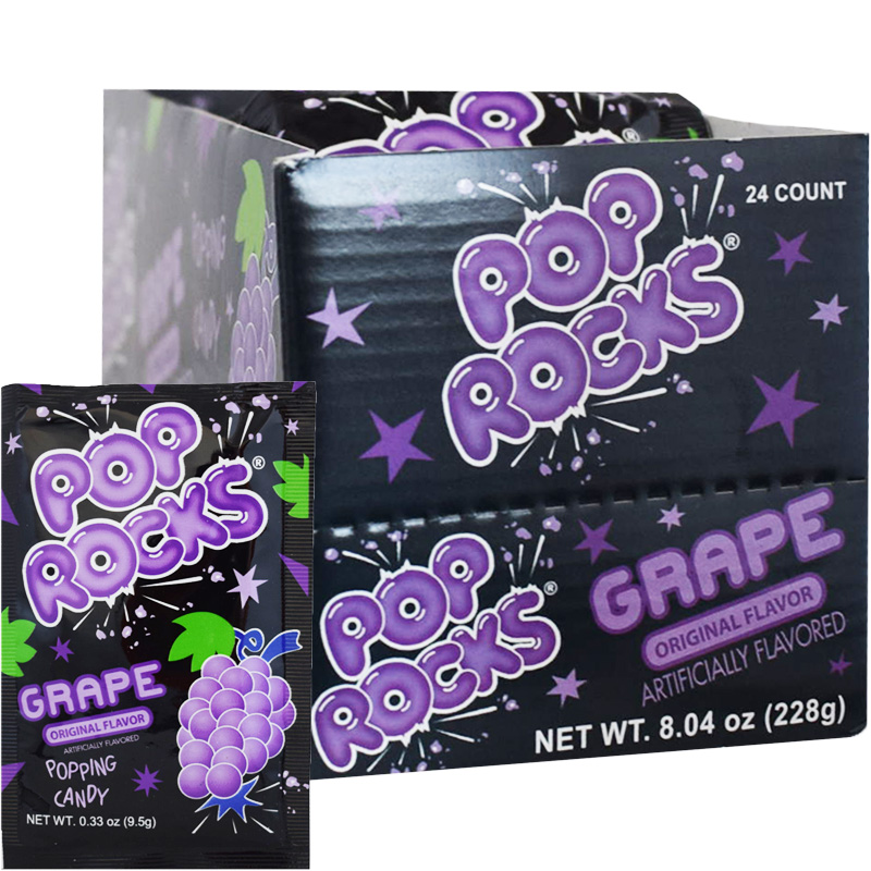 Laatikollinen Pop Rocks Grape Makeispussia 24 x 9,5g - 47% alennus
