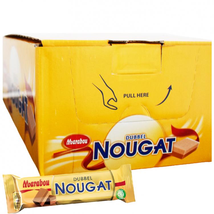 Laatikollinen "Dubbel Nougat" Suklaapatukoita 42 x 50g - 48% alennus
