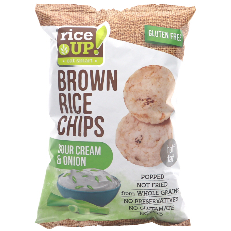 Täysjyväriisisipsit Sour Cream & Onion - 32% alennus