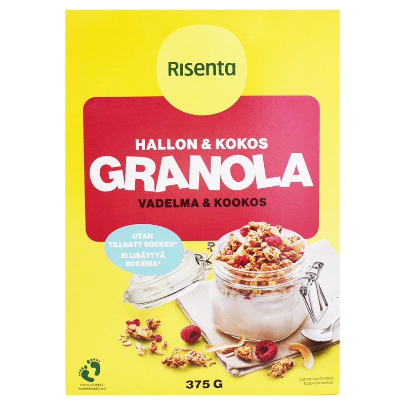 Granola Vadelma & Kookos 375g - 38% alennus