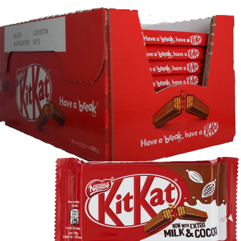 Laatikollinen Kitkat Suklaapatukoita 40 x 41,5g - 52% alennus