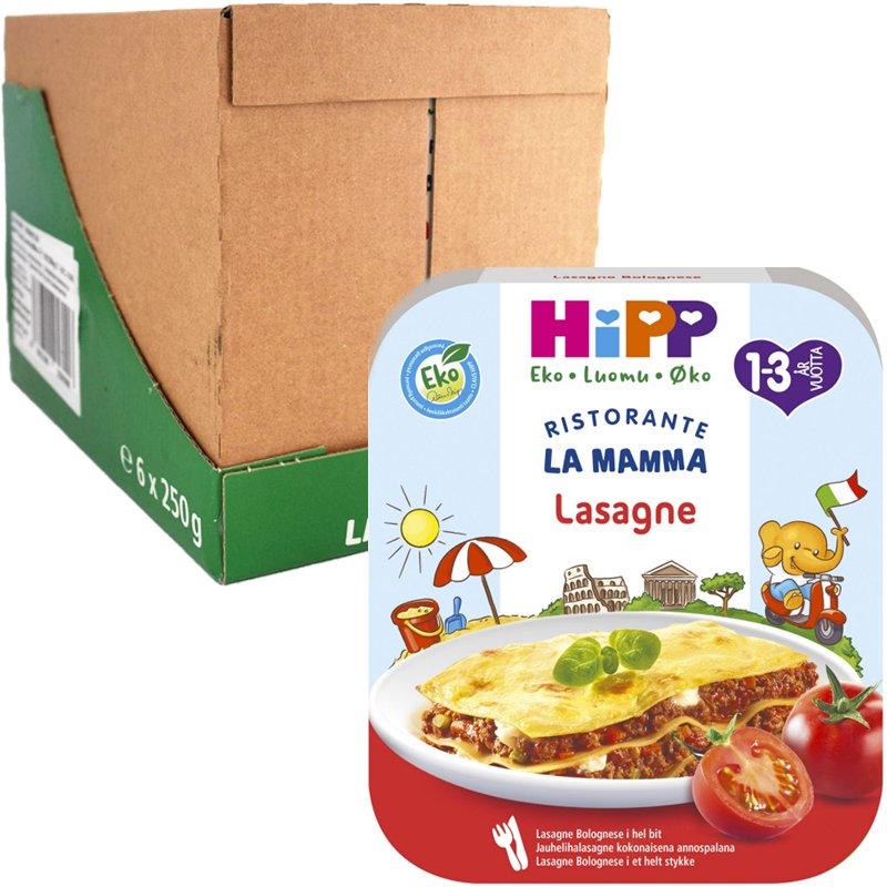 Laatikollinen Luomu Lastenruokaa 6 x 250g - 22% alennus