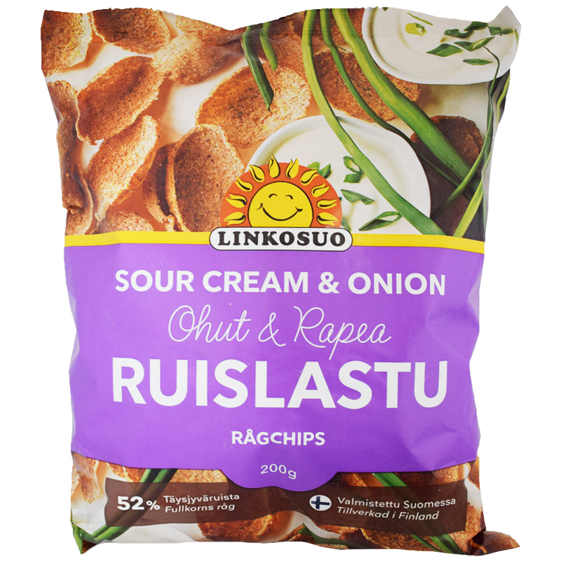 Ruislastu "Sour Cream & Onion" 200g - 55% alennus