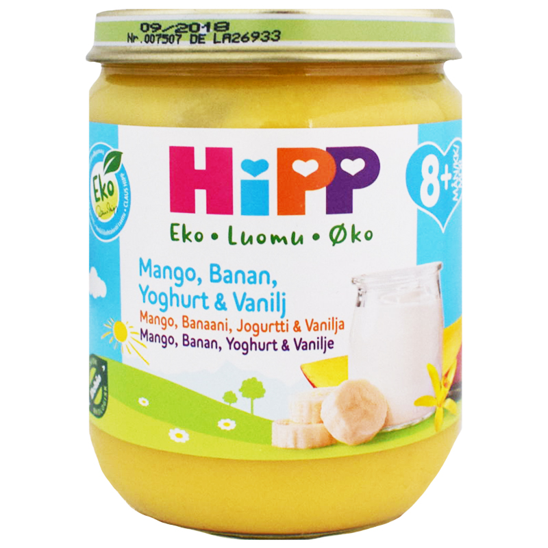 Lastenruoka Mango, Banaani, Jogurtti & Vanilja 160g - 17% alennus