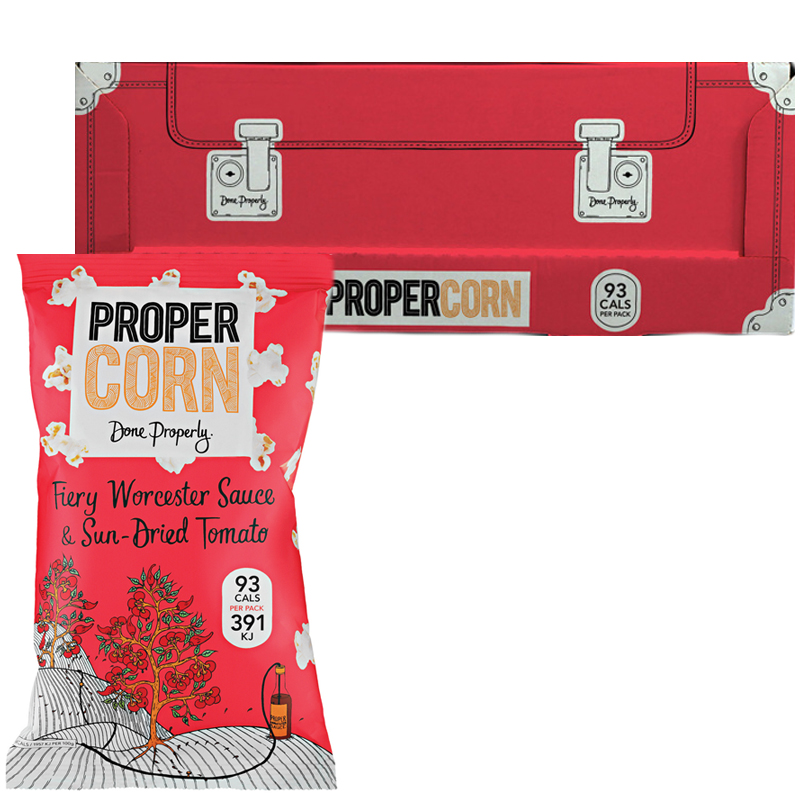 Laatikollinen Popcornia "Worcestersauce & Sun-dried Tomato" 12 x 80 g - 71% alennus