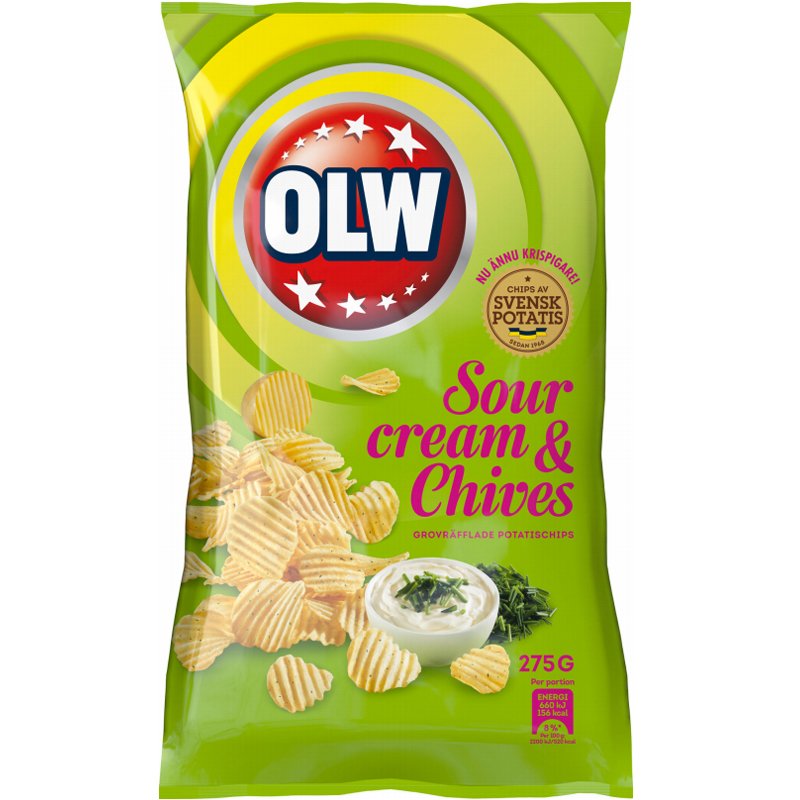 Sipsit "Sourcream & Chives" 275 g - 32% alennus