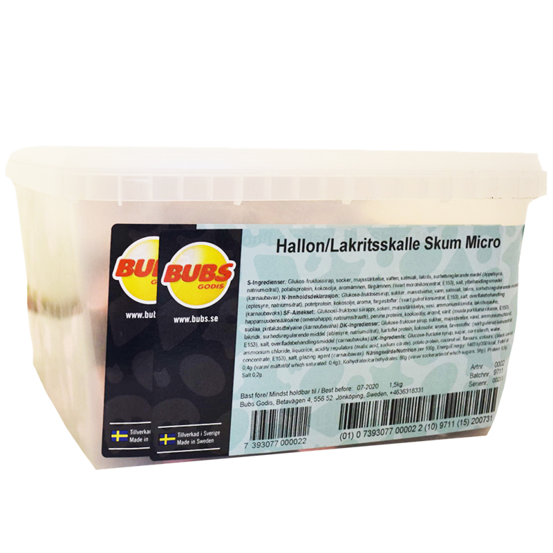 Laatikollinen Mini Vadelma-Lakritsi Vaahtopääkalloja 1,5kg - 50% alennus