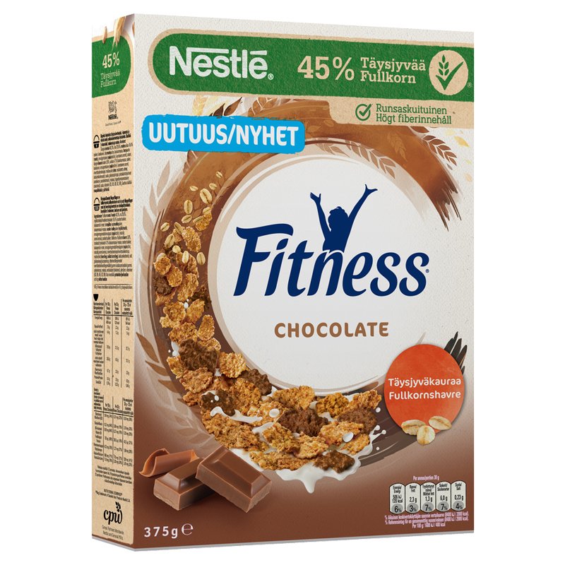 Fitness Suklaa Täysjyvähiutaleita - 20% alennus