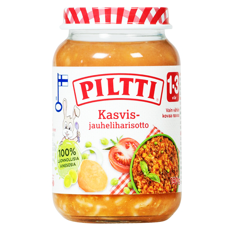 Lastenruoka Kasvis-jauheliharisotto - 9% alennus