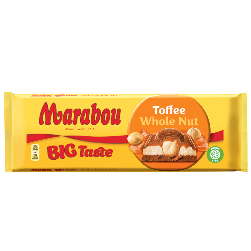 Suklaalevy Toffee Whole Nut - 22% alennus