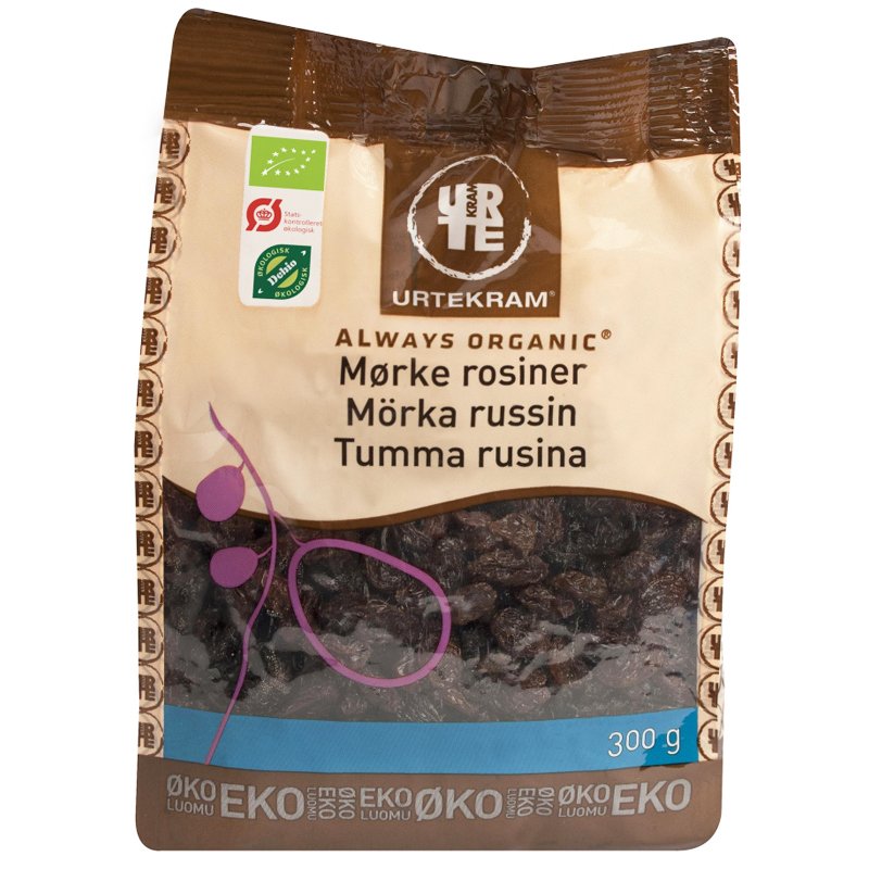 Luomu Tummat Rusinat 300g - 33% alennus
