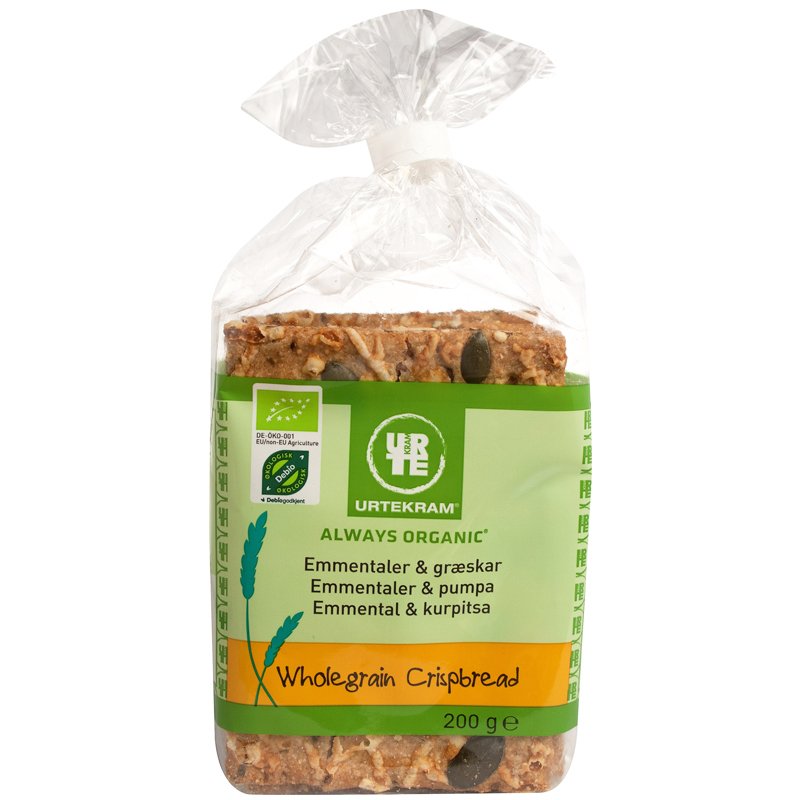 Luomu Näkkileipä "Emmental & Kurpitsa" 200g - 33% alennus
