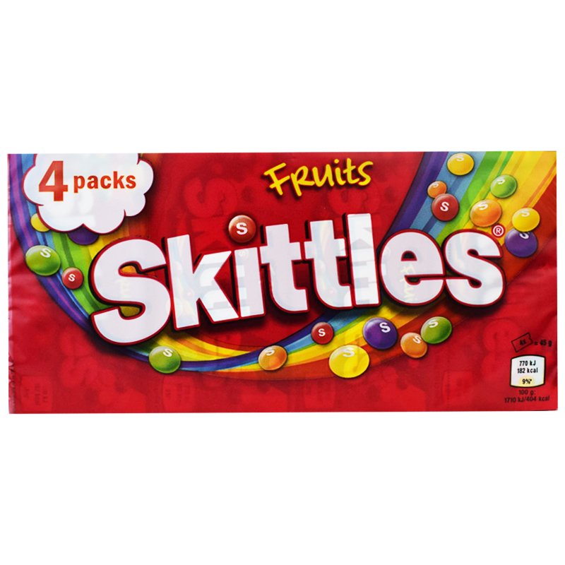 "Skittles Fruit" Makeisia 4x45g - 27% alennus