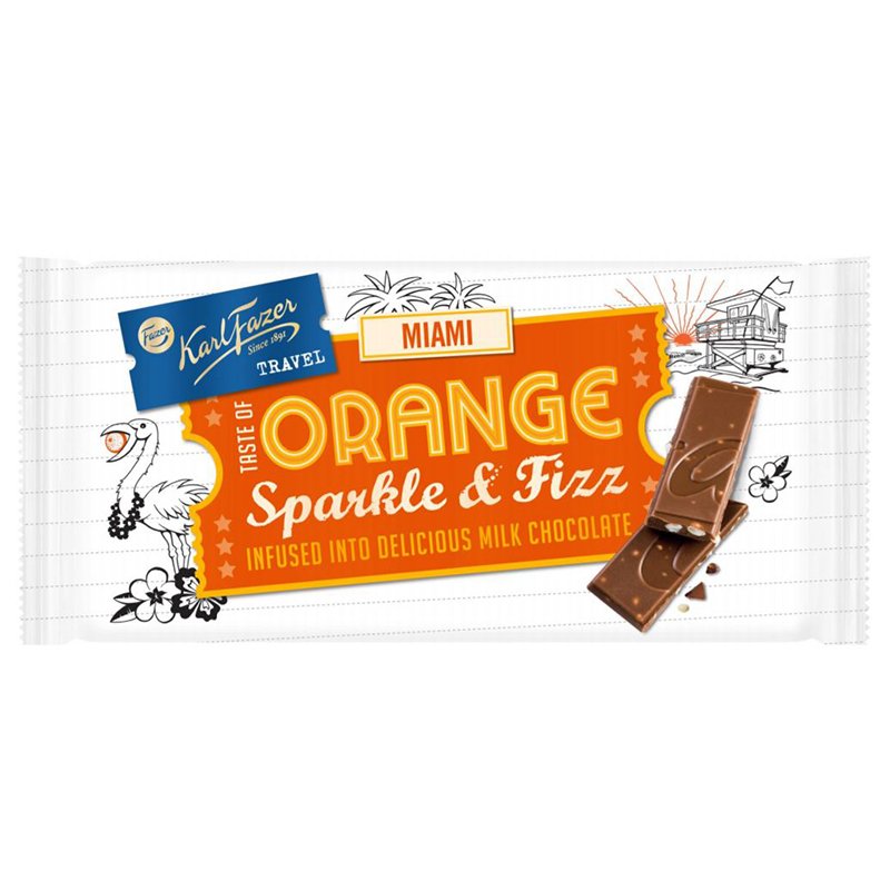 Maitosuklaa "Orange Sparkle & Fizz" 130g - 45% alennus