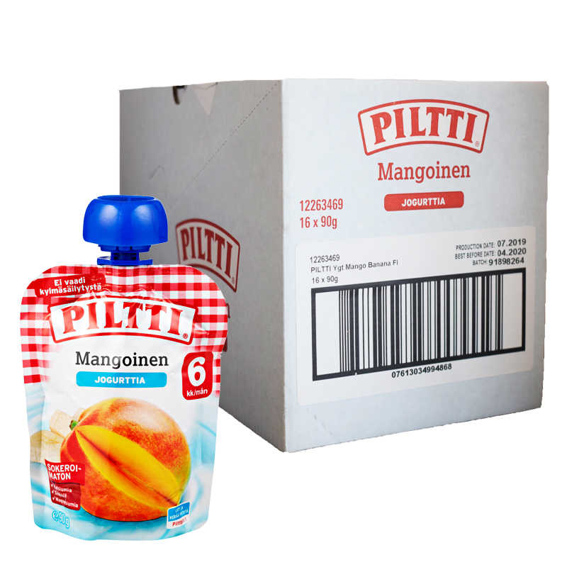 Lastenruoka Mangoinen Jogurtti 16kpl - 30% alennus
