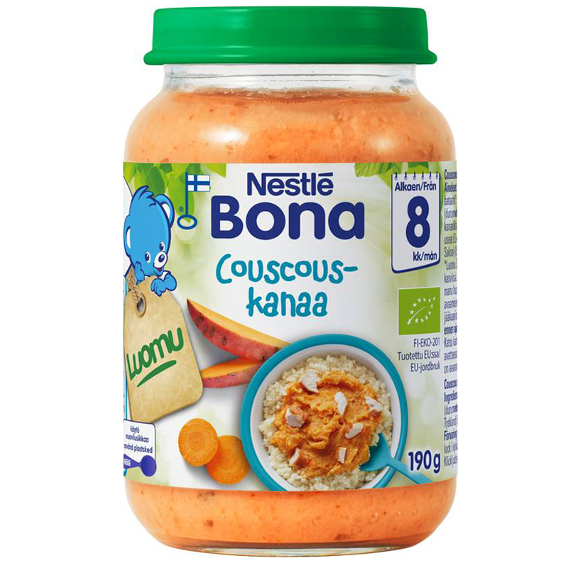 Luomu lastenruokaa "Couscous-kanaa" 190g - 28% alennus