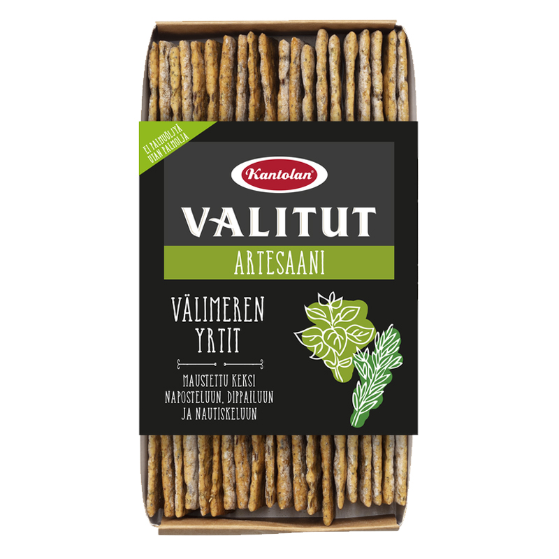 Suolakeksit Välimeren Yrtit - 27% alennus