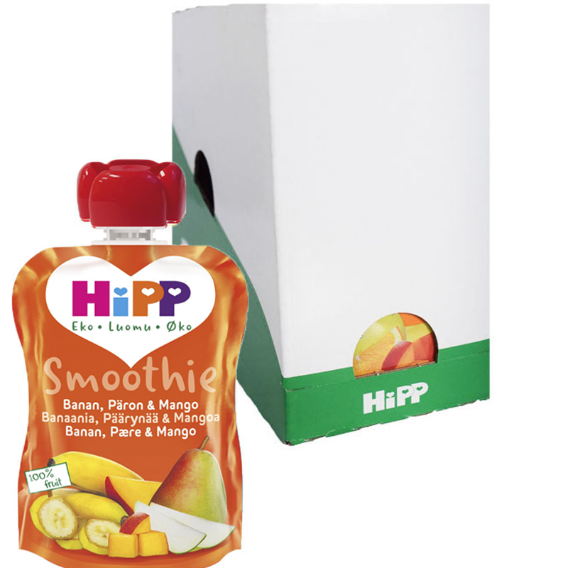 Laatikollinen Smoothieita "Banaani, Päärynä & Mango" 6x90g - 26% alennus