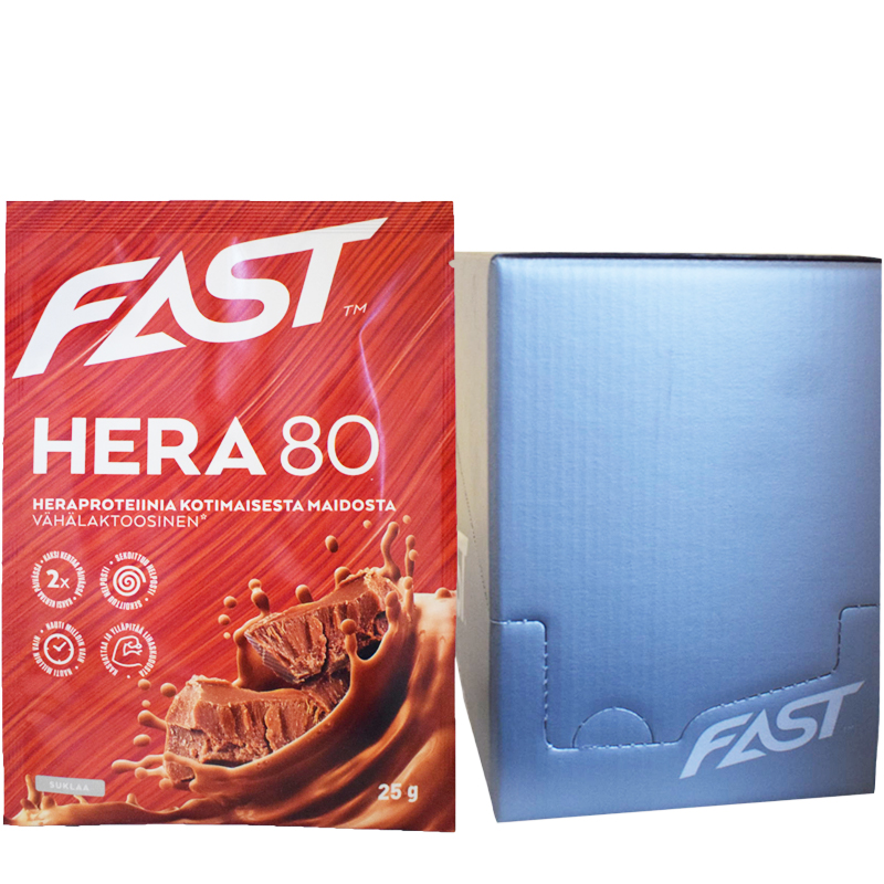 Laatikollinen Heraproteiinijauhetta "Suklaa" 20 x 25g - 75% alennus