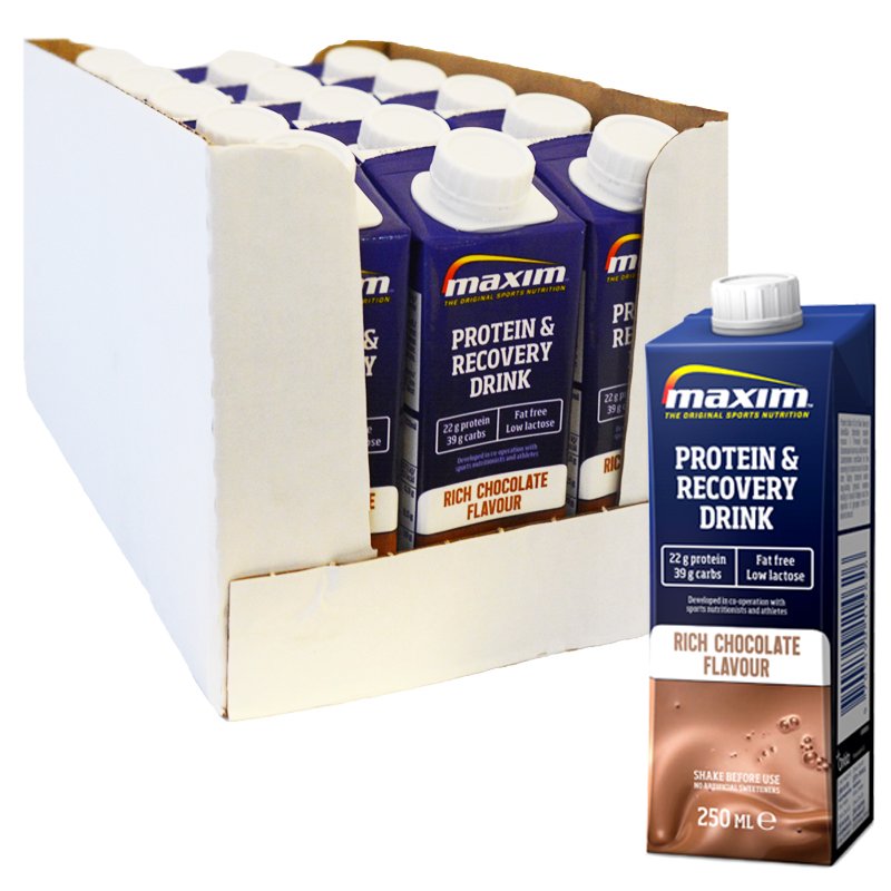 Laatikollinen proteiinijuomia "Recovery Chocolate" 15 x 250 ml - 66% alennus