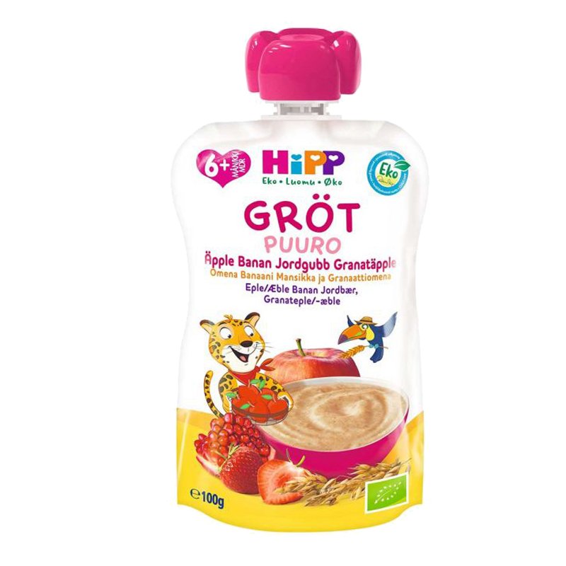 Puurosmoothie Omena, Banaani, Mansikka & Granaattiomena - 15% alennus