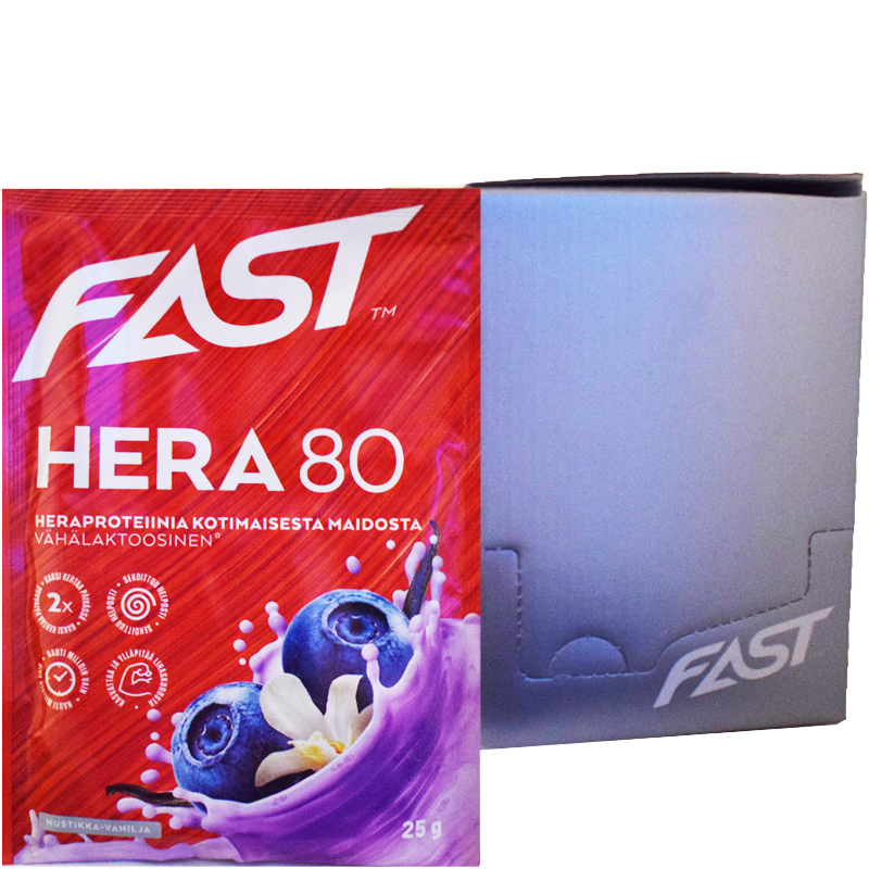 Laatikollinen Heraproteiinijauhetta "Mustikka-Vanilja" 20 x 25g - 67% alennus