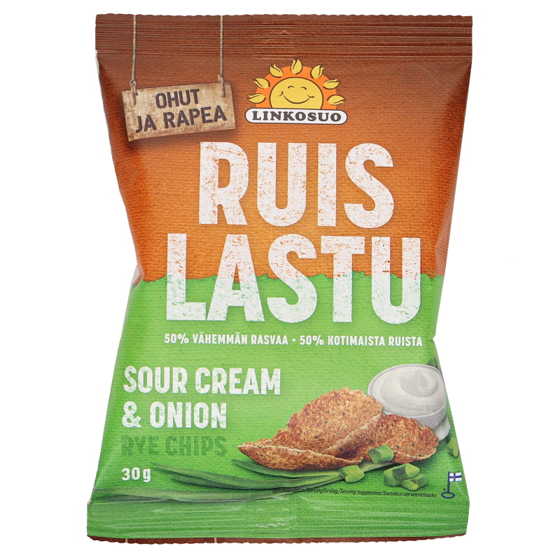 Ruislastu Sour cream & onion - 56% alennus